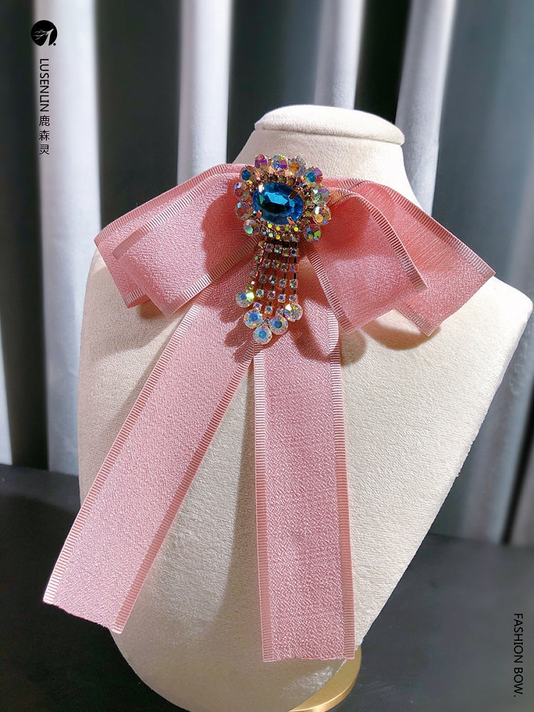 Vintage Retro Ribbon Bow Lolita Brooch