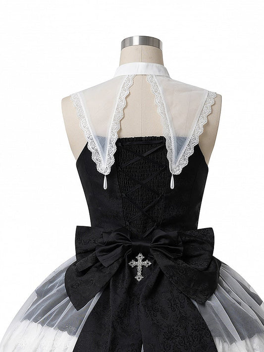 White Gothic Pointed Collar
