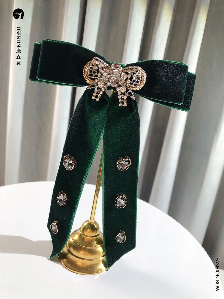 Vintage Retro Bow Diamond Lolita Brooch