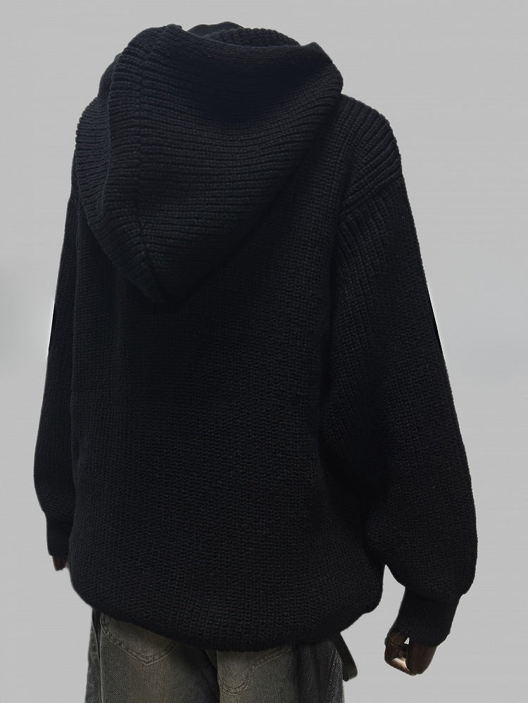 Black Letter Applique Hoodie