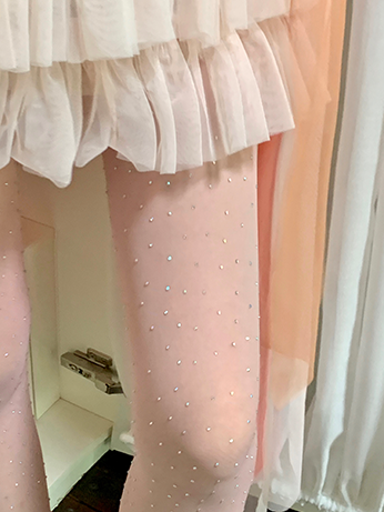 Pink/White/Black/Brown/Nude Rhinestones Decorated Tights