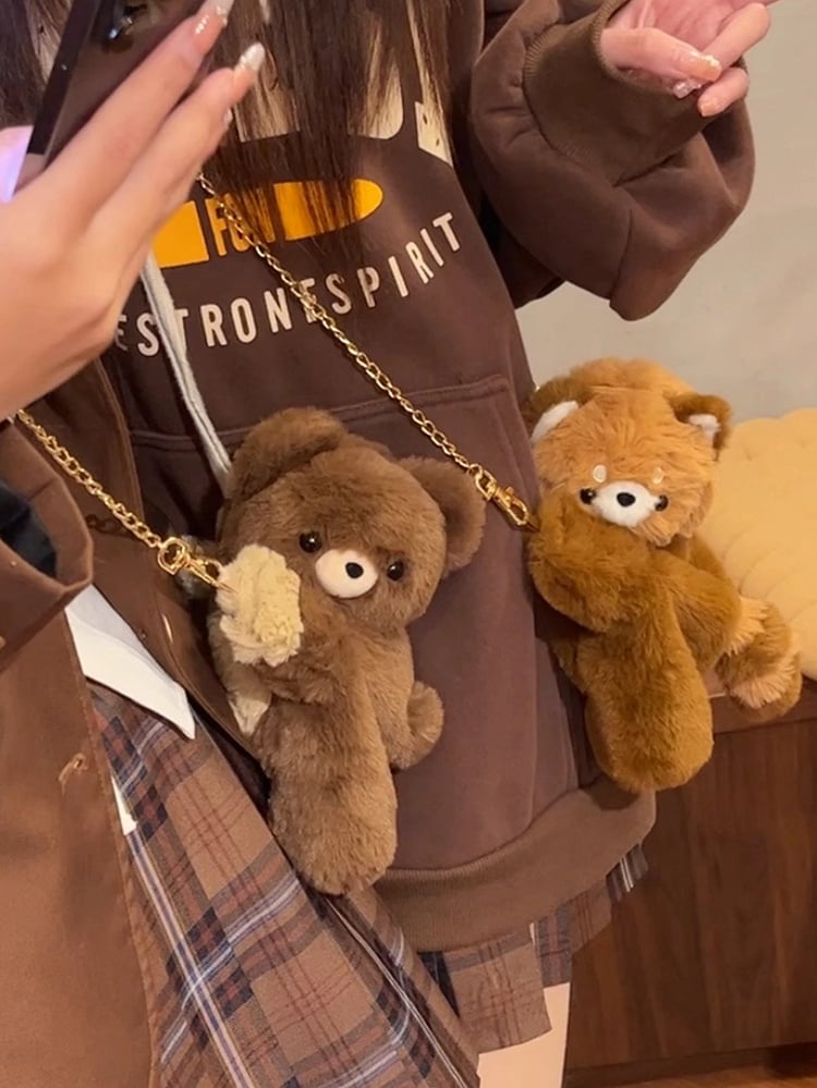 Cute Red Panda Brown 23cm/28cm/40cm Plush Backpack/Crossbody