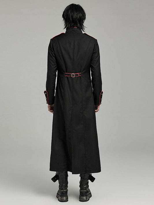 Black and Red Military Coat