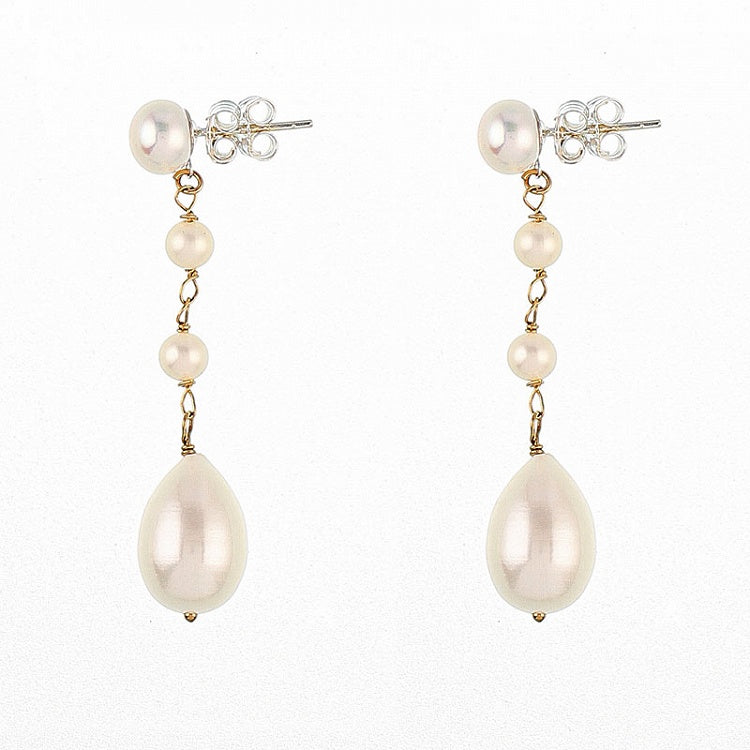 Vintage Natural Pearls Handmade Earrings