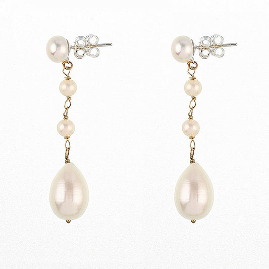 Vintage Natural Pearls Handmade Earrings