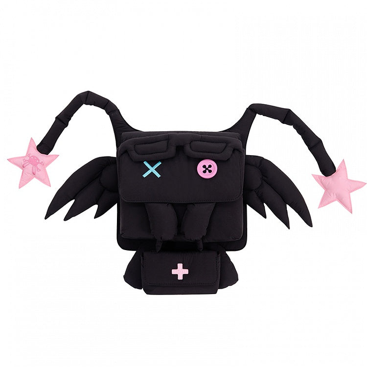 Black/White Yumi Kawaii Cross Elf Wings Bag