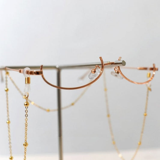 Silver/Gold Cyberpunk Chain Charm Eyeglasses Frame