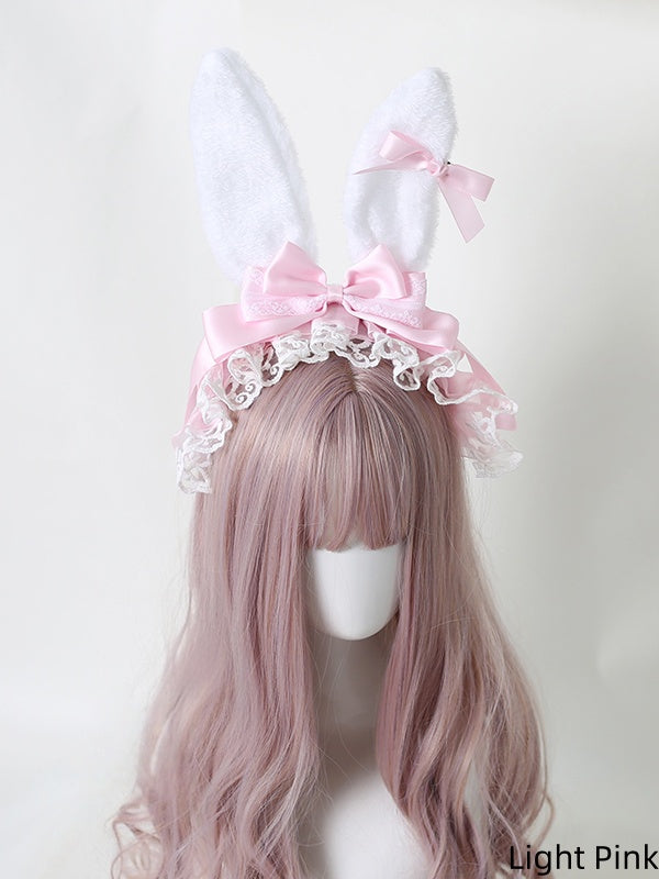 9 Colors Sweet Lolita Bowknot Bunny Ear KC with Detachable Small Bowknots