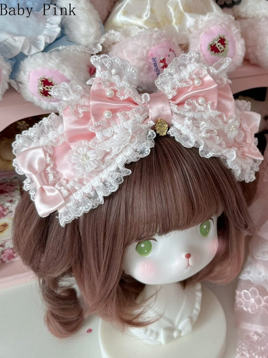 5 Color Options Beaded Decorated Lace Trim Bowknot KC