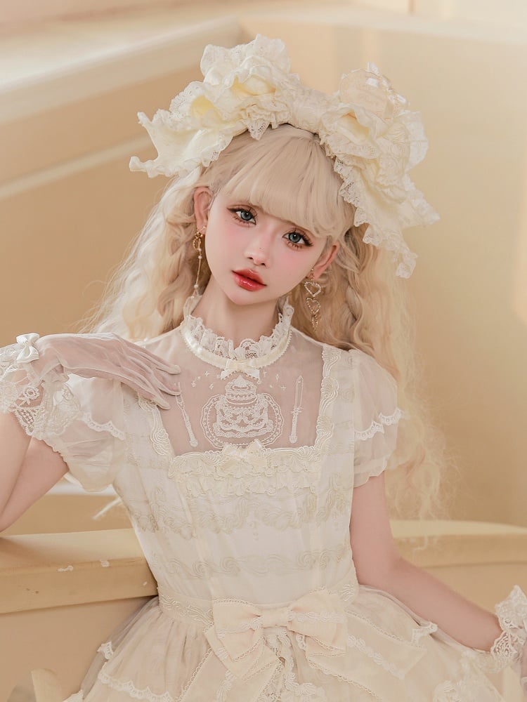 Cream Big Bowknot KC