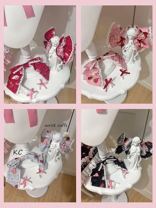 Black / Red / Blue / Pink Wrist Cuffs