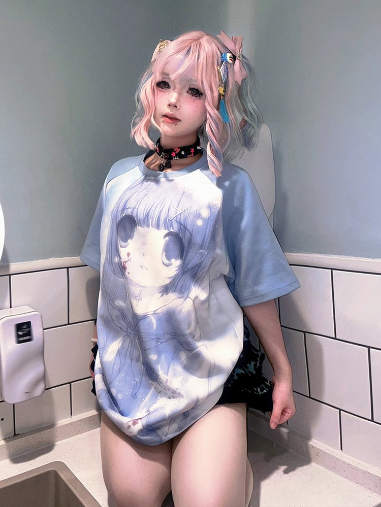 Blue Graphic T-shirt