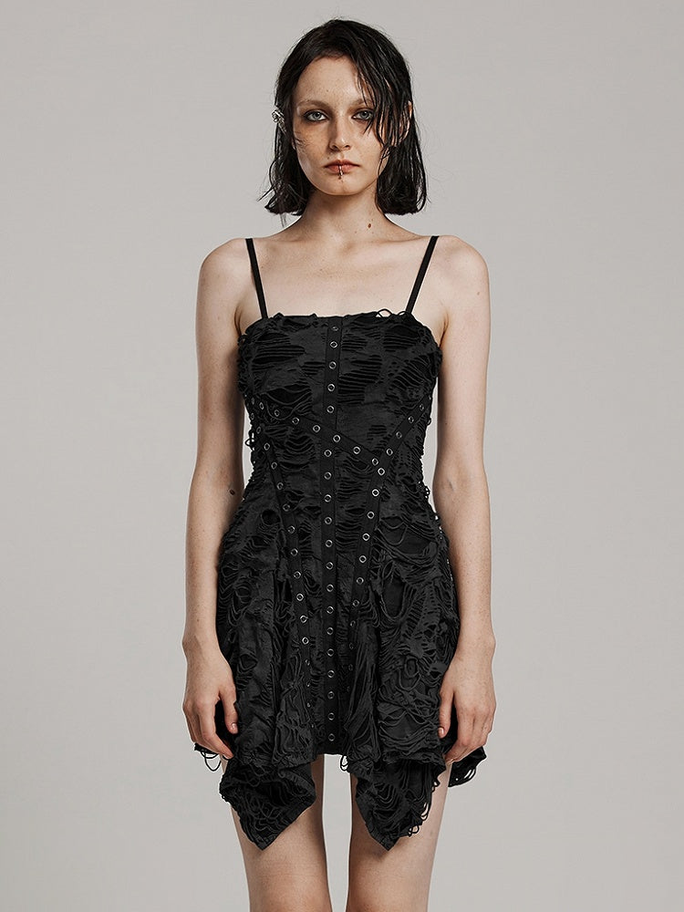 Black Wasteland Punk Slip Dress