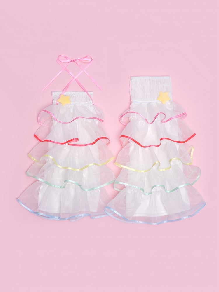 Sweet Layered Rainbow Leg Sleeves