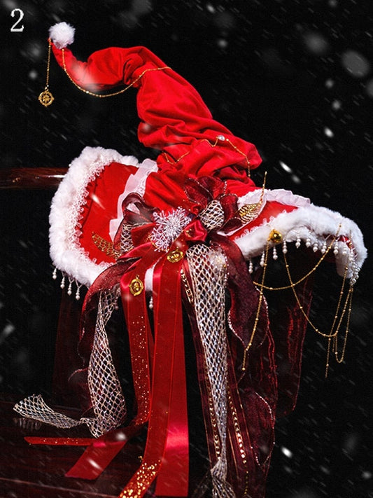 Red & White Wizard Halloween Witch Hat 2 Options