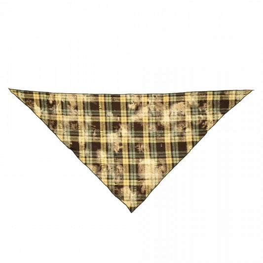 Green Plaid Pattern Triangle-shaped Headscarf