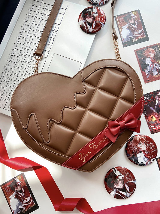 Brown Lolita Heart-shaped Ita Bag - Comes with Adjustable Strap