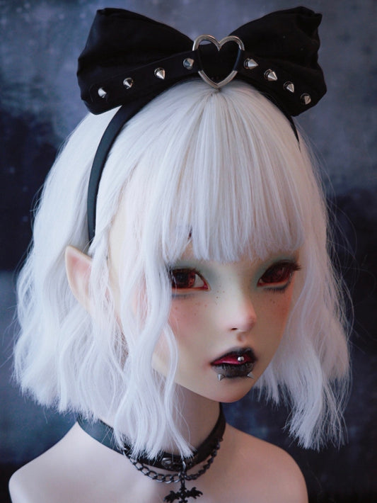 Black Heart Buckle With Studs Design KC