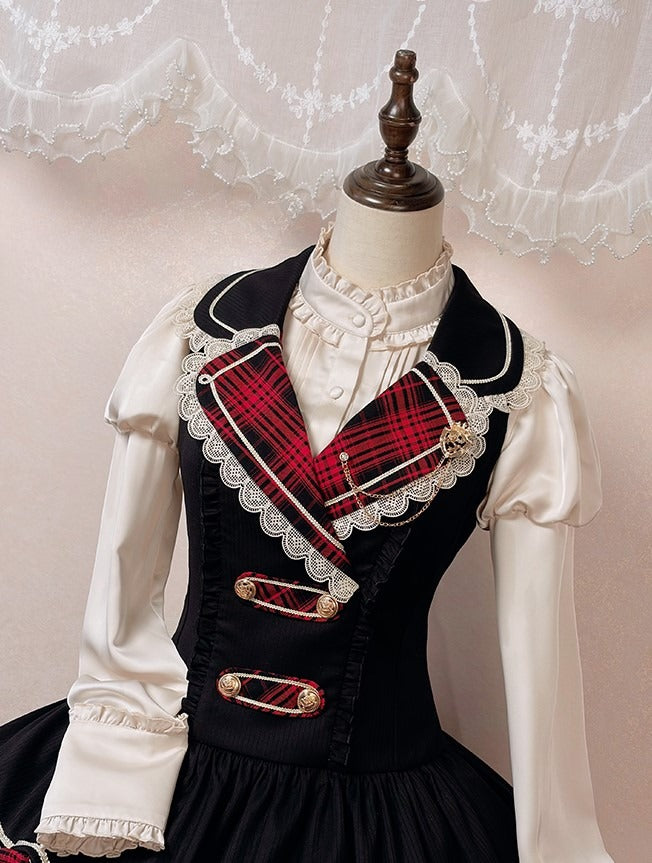 Beige Juliette Sleeves Lolita Blouse with Lace-Up Back and Ruffled Details