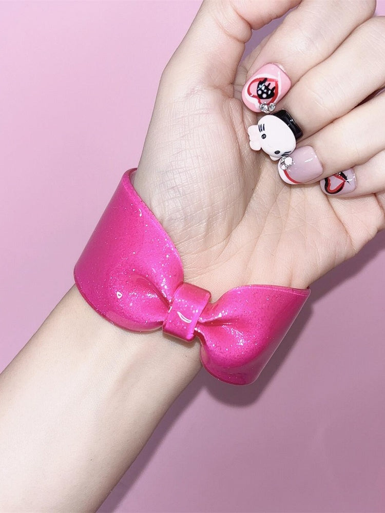 Red/White/Green/Rose Red Y2K Bowknot Cuff