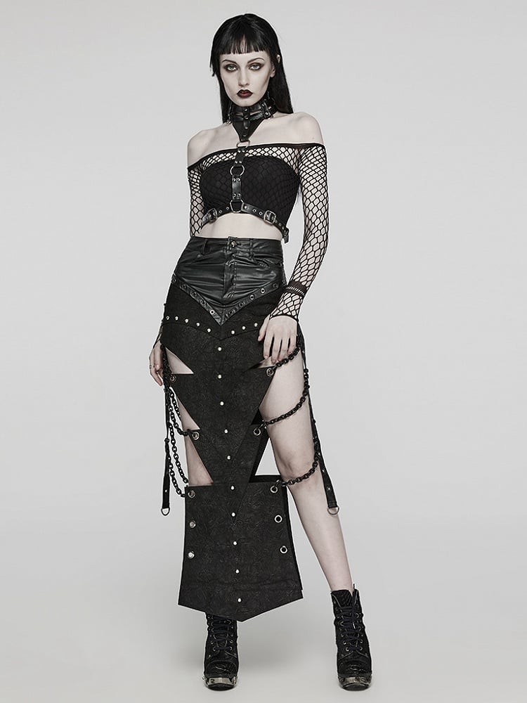 Black Punk Choker Harness