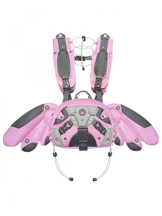 Pink Angel Mech Bag with Detachable Wings & Convertible Strap