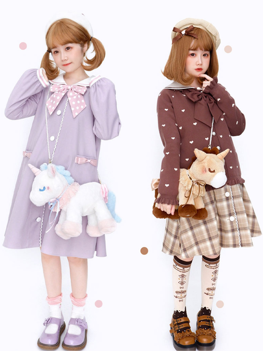 Sweet Unicorn Plush Crossbody Bag