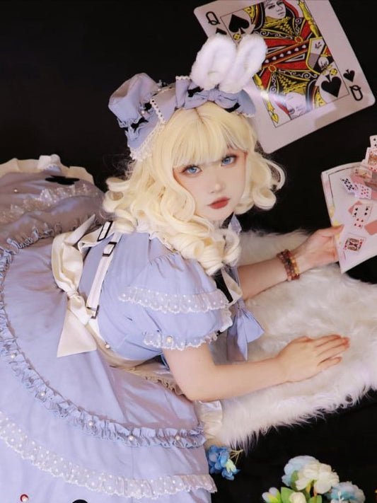 Clearance -Alice Blue Lolita Mini Hat