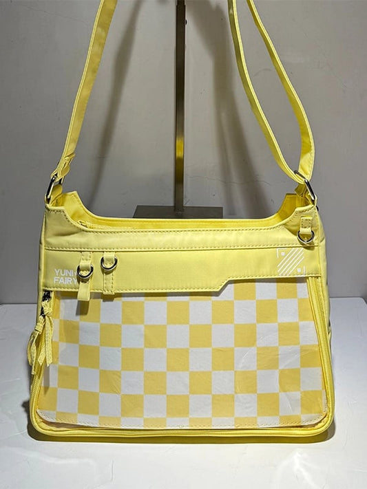 Unisex Nylon Adjustable Strap Large Capacity Yellow Ita Bag