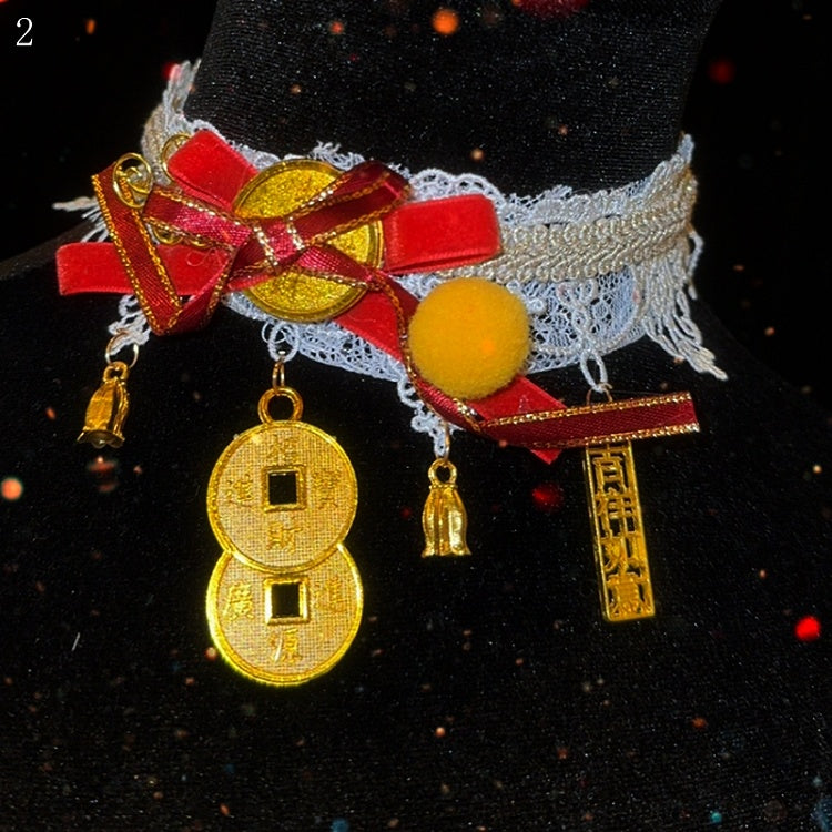 2 Options Cheongsam Style Bowknot Design Choker