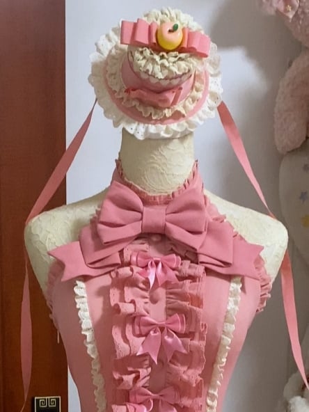 Pink Mini Hat / Wrist Cuffs