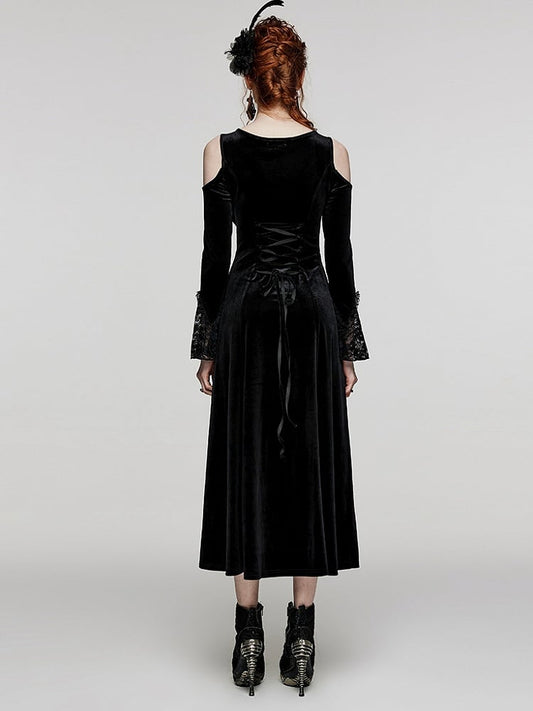 Plus Size Goth Black Lace Dress