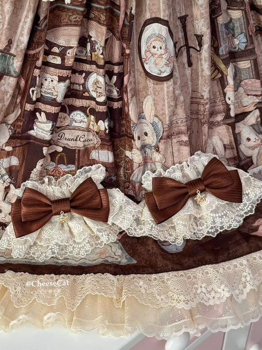 Brown Star Charm Bowknot Wrist Cuffs