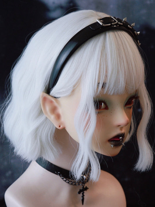 Black Gothic Buckle Decorated Studs Design KC