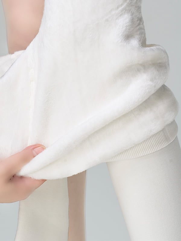 White Tights+White Lace Bowknot Leg Loops Set