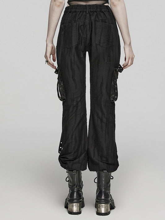 Black Cool Techwear Trousers
