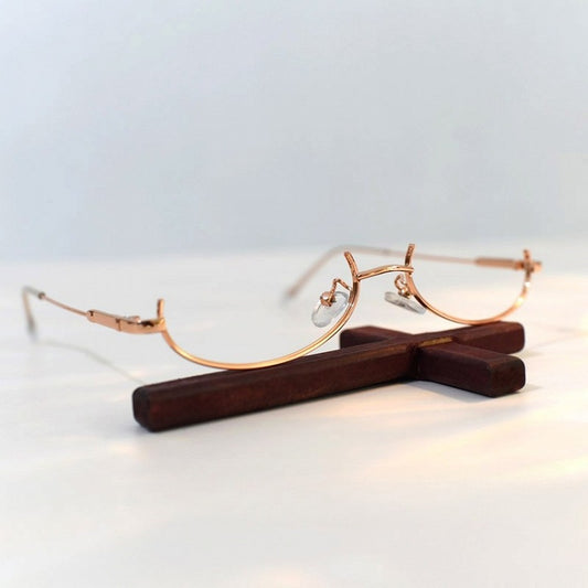 Gold Steampunk Eyeglasses Frame