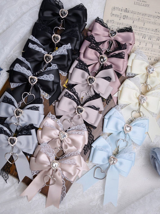 Clearance-Sweetheart Charm Jirai Kei Bowknot Hairclips