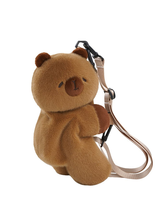 Cute Capybara Brown 21cm/30cm/45cm Plush Backpack/Crossbody