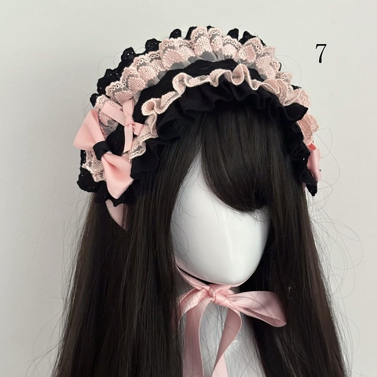 Clearance-Lace Trim and Bowknot Decorated Hairband
