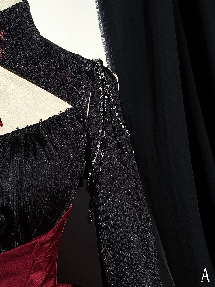 Clearance-Black Bead Chain Accessory