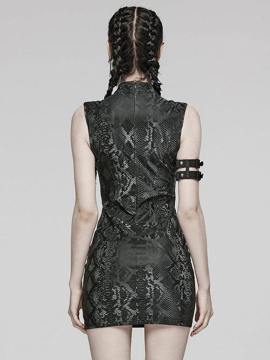 Black Punk Sleeveless Dress