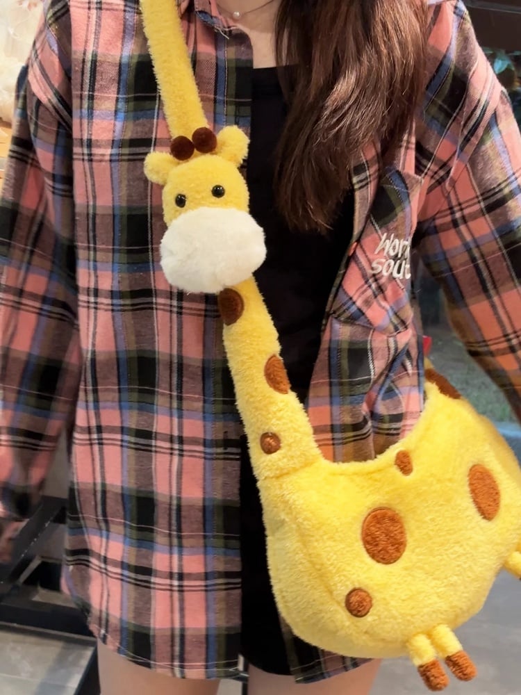 Yellow Giraffe Crossbody Bag