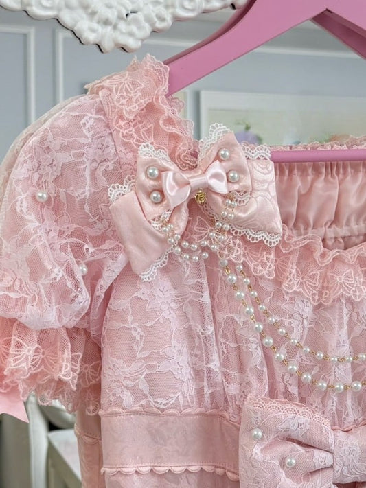 4 Color Options Beaded And Floral Charm Bowknot Hairclip