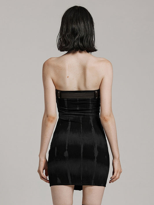 Black Sexy Printed Dress