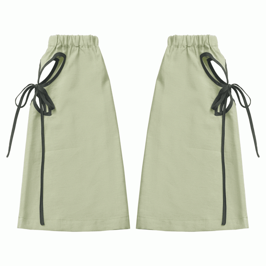 Butterfly-shaped Cutout Green Cheongsam Style Leg Warmers