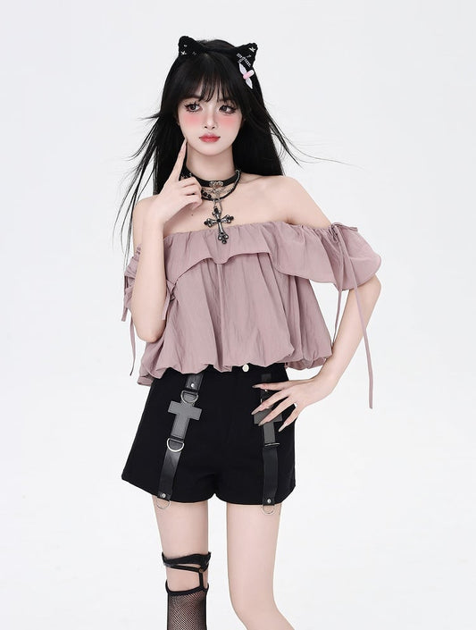 Dusty Pink Three Ways Wear Top/Bubble Skirt