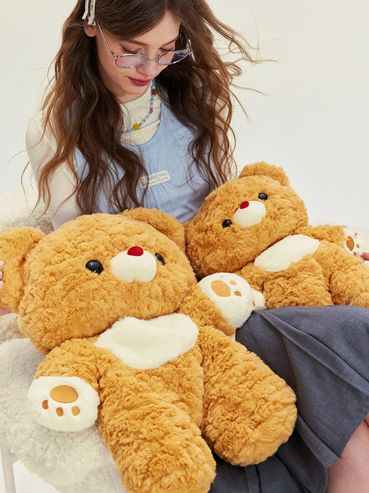 Yellow Bear Plush Backpack Detachable Shoulder Straps Middle/Large Size