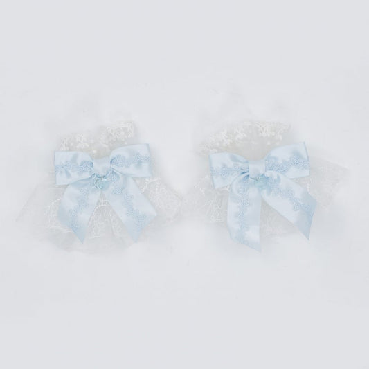 Pink / Blue / Black / Red Bowknot Wrist Cuffs