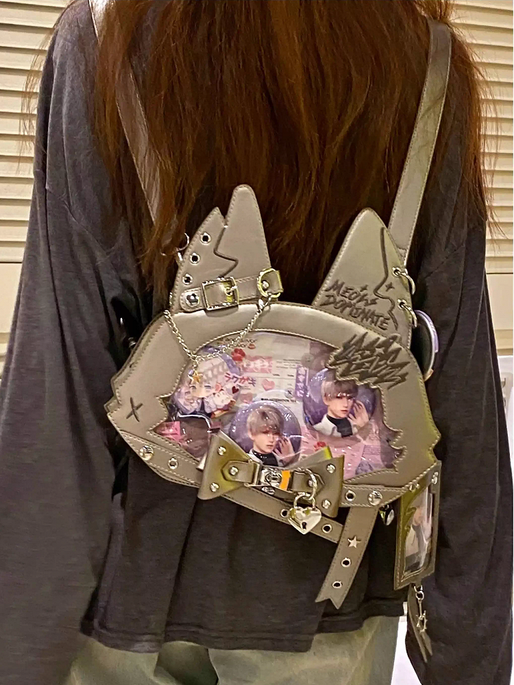 Gray PU Shoulder Straps